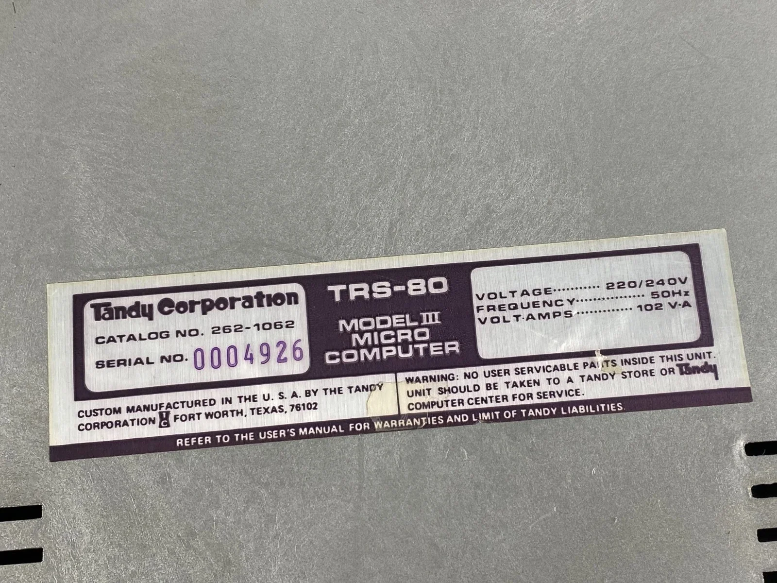 Tandy TRS-80 Model III Computer