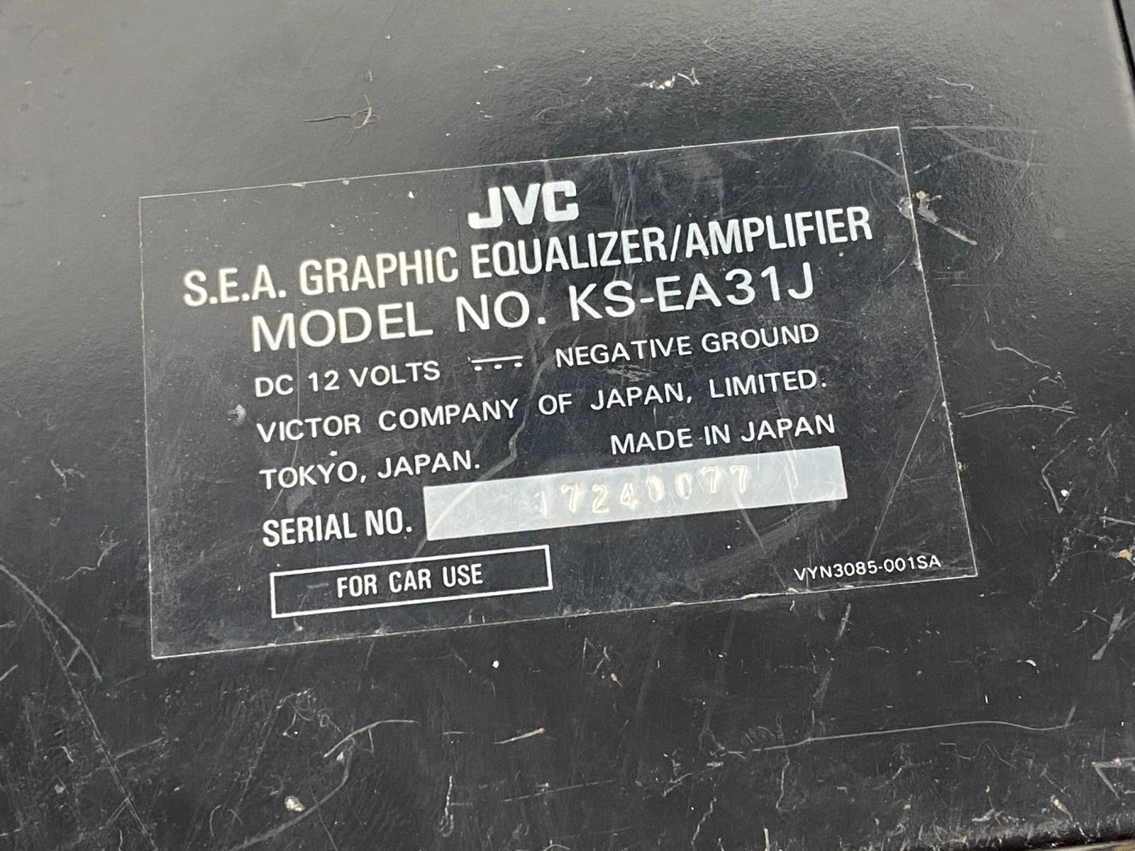 JVC KS-EA31 Equalizer
