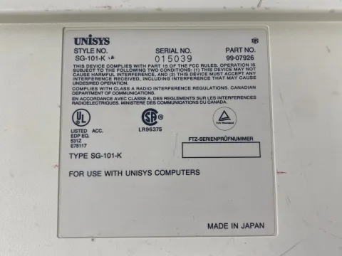 Unisys SG-101-K Keyboard