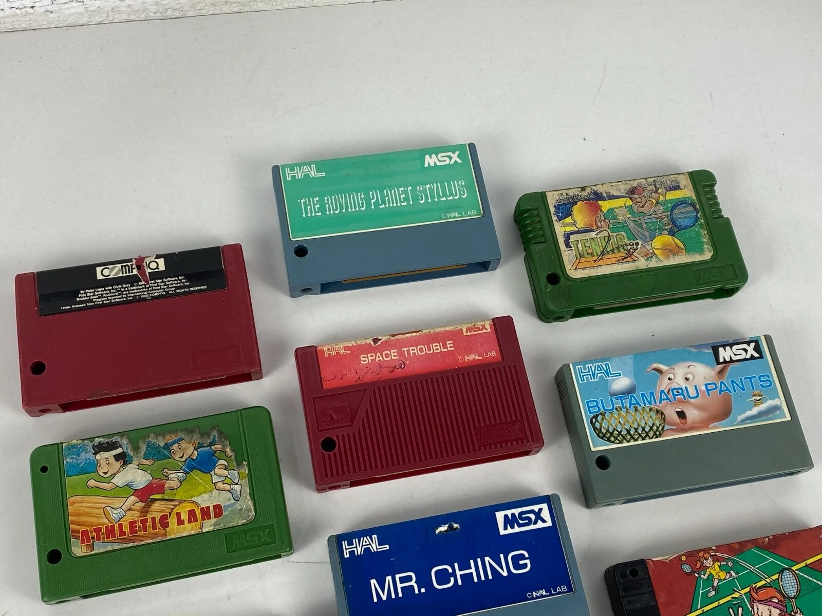 Konami Space Trouble Athletic Land Road Fighter Cartridge