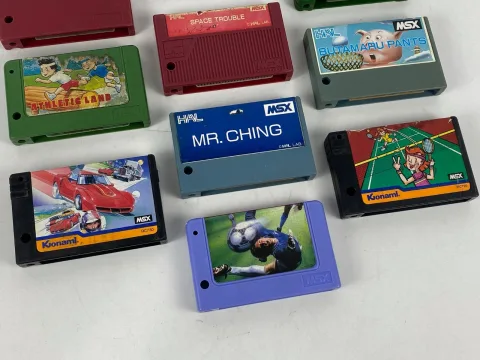 Konami Space Trouble Athletic Land Road Fighter Cartridge