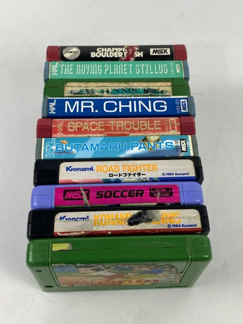 Konami Space Trouble Athletic Land Road Fighter Cartridge