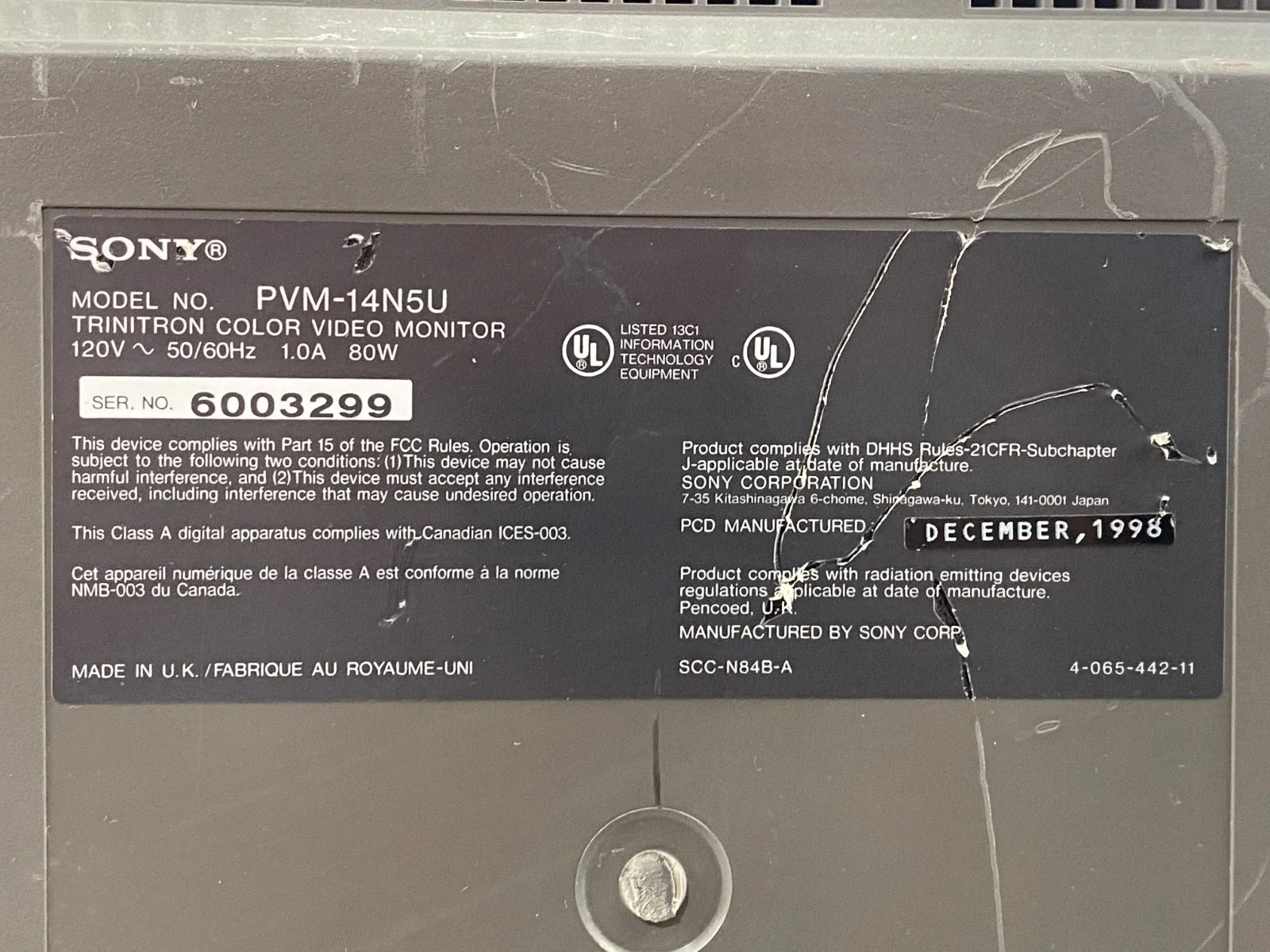 Sony PVM-14N5U Monitor
