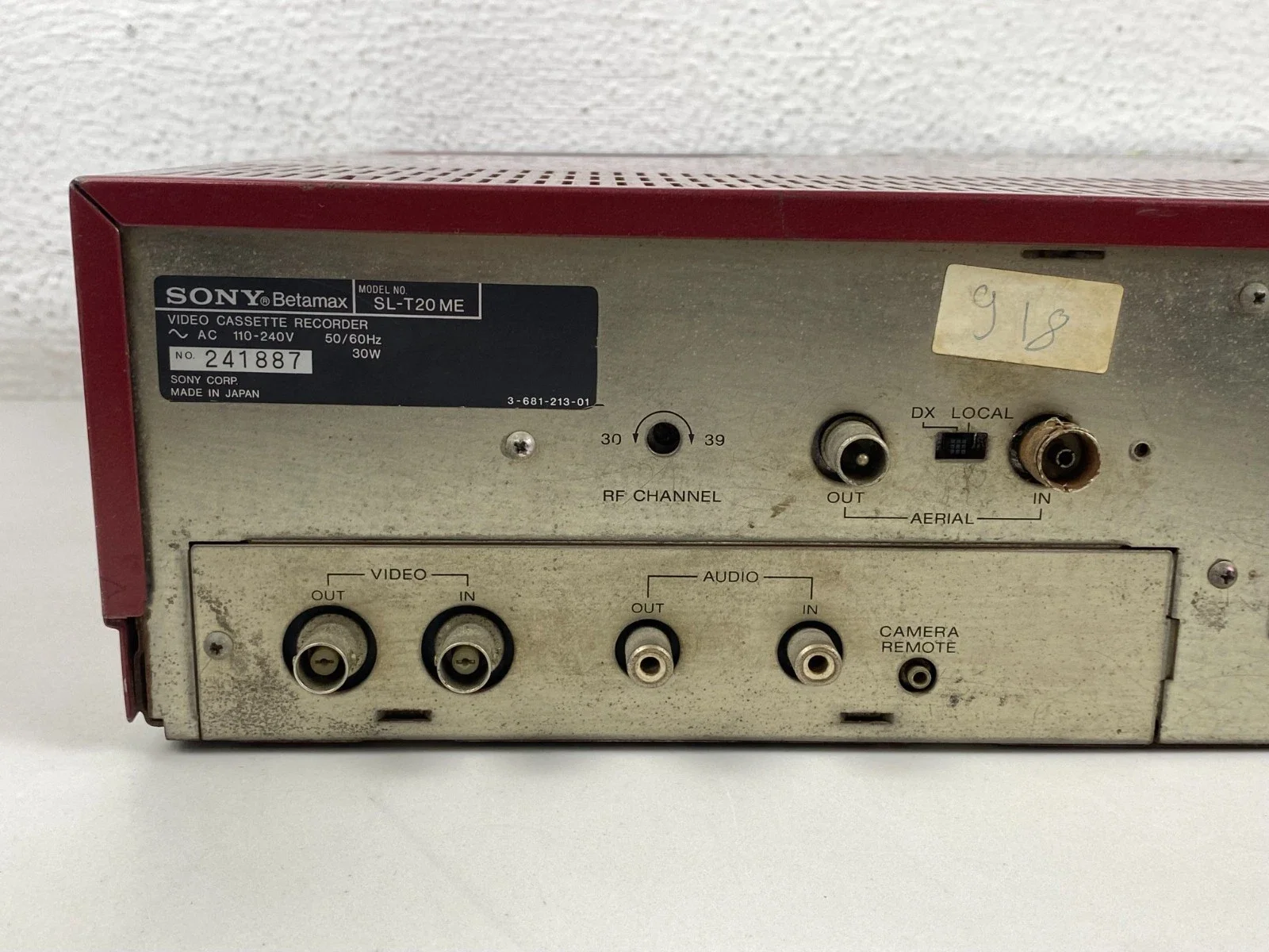 Sony SL-T20ME Betamax Video Cassette Recorder