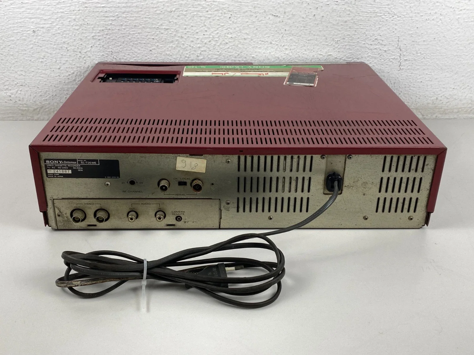 Sony SL-T20ME Betamax Video Cassette Recorder