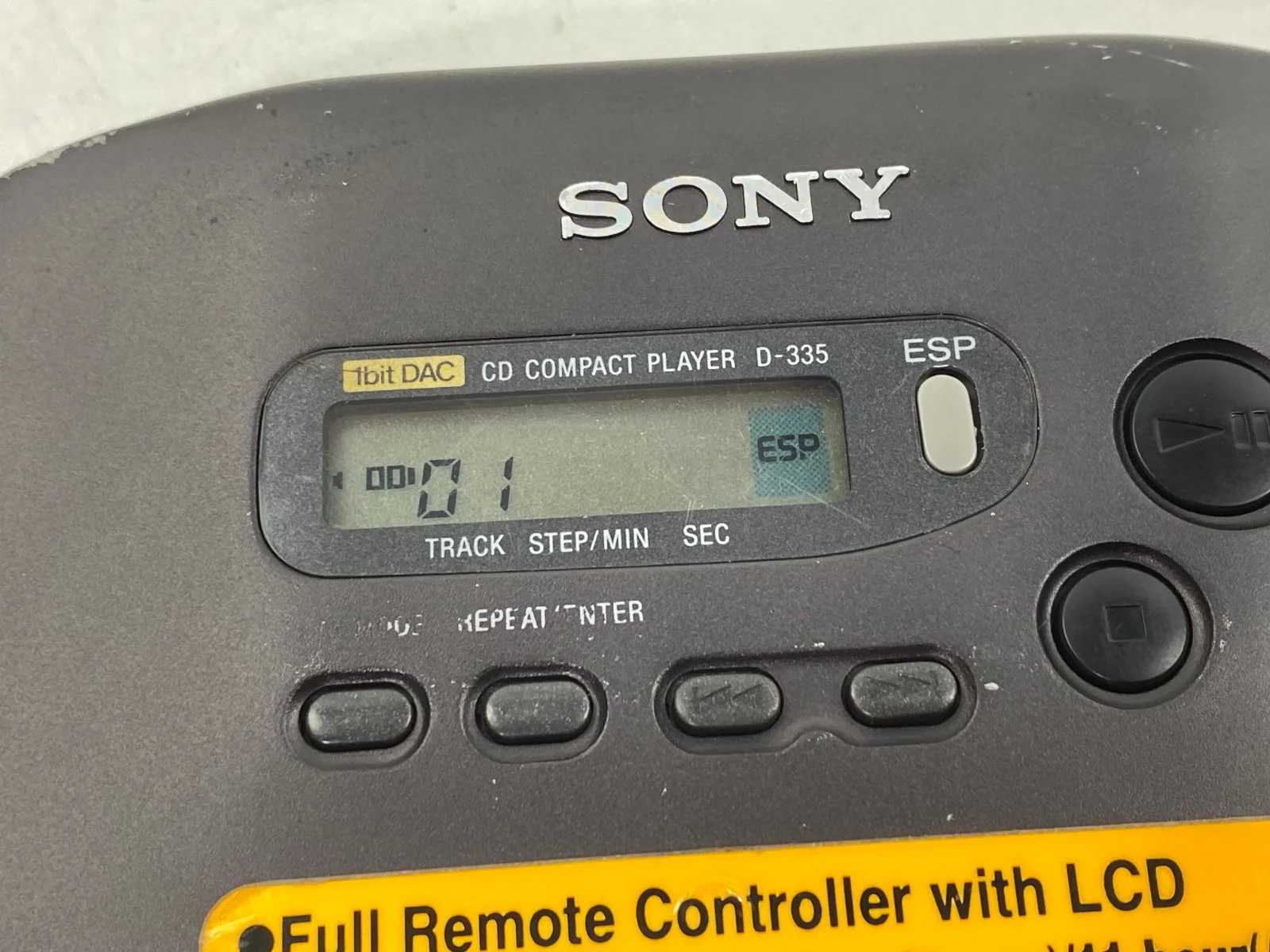 Sony Discman D-335 CD Player
