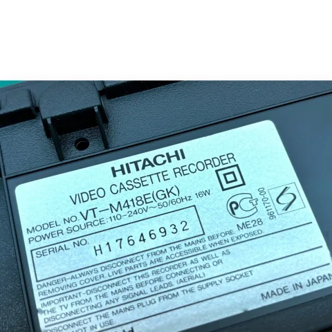Hitachi M-418E VHS Video Cassette Recorder