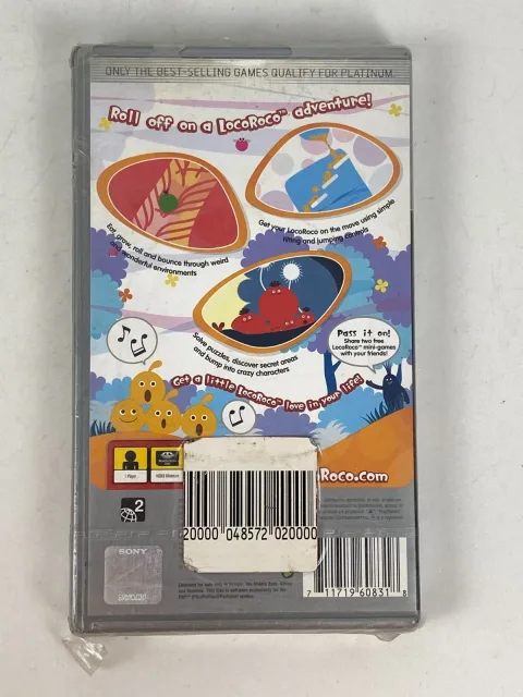 Playstation Portable PSP Platinum Loco Roco / LocoRoco Video Game