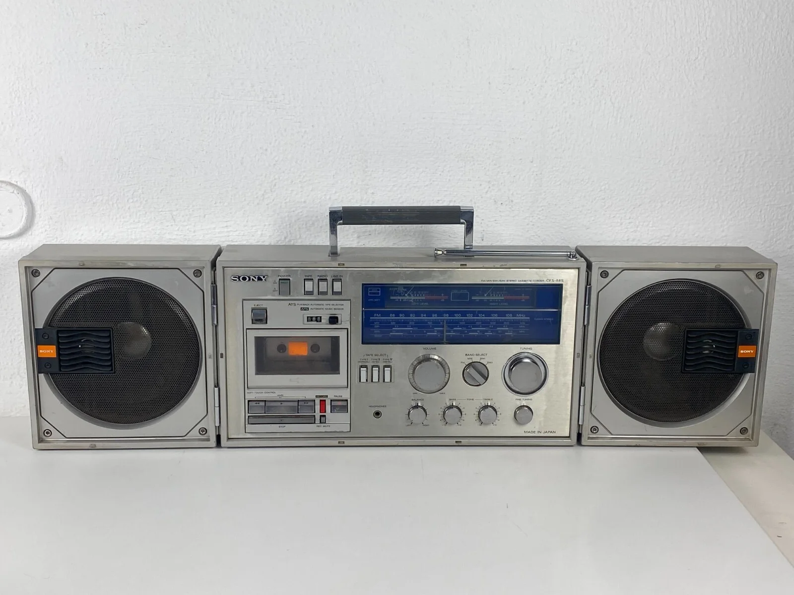 Sony CFS-88S Boombox Ghettoblaster Stereo Radio Cassette Recorder