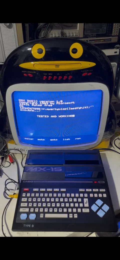 Casio MSX MX -15 Personal Computer Game W/ Expansion Unit KB15