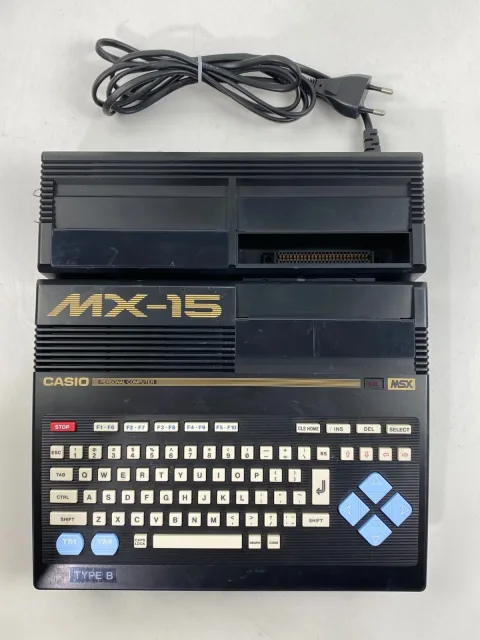 Casio MSX MX -15 Personal Computer Game W/ Expansion Unit KB15