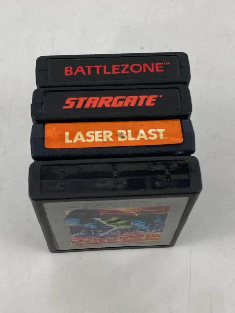 Atari 2600 Moon Patrol - Battlezone - Stargate - Laser Blast Game Cartridge