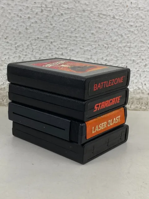 Atari 2600 Moon Patrol - Battlezone - Stargate - Laser Blast Game Cartridge