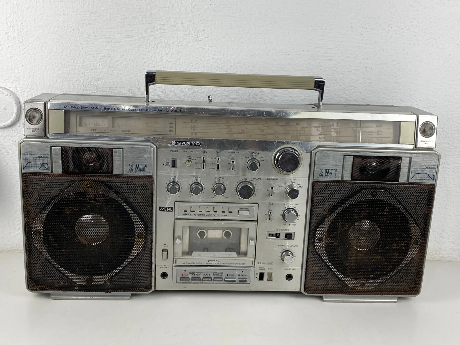 Sanyo M-X920K Stereo Boombox Ghettoblaster Cassette