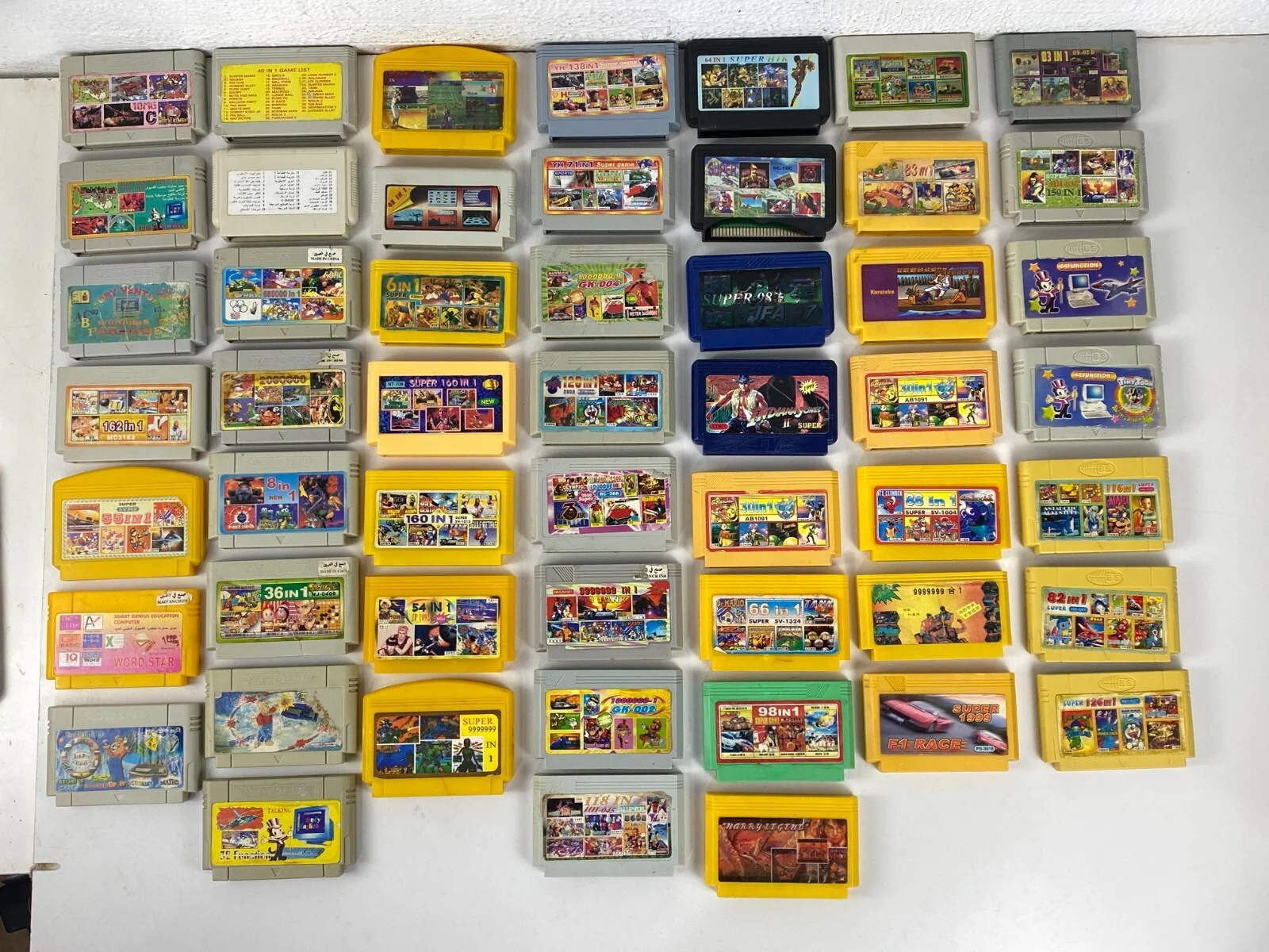 Game Star IN One Dendy Famicom Famiclone Nes Tv Game Lot 52