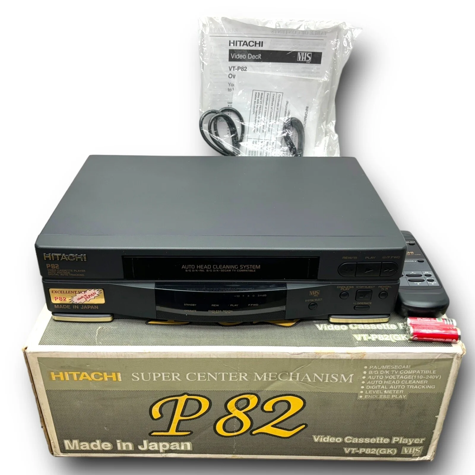 Brand Hitachi P-82 VHS Video Cassette Player Sealed