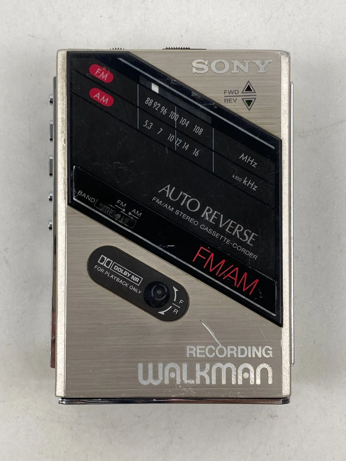 Sony WM-F202 Walkman Stereo Recorder Cassette Player Silver