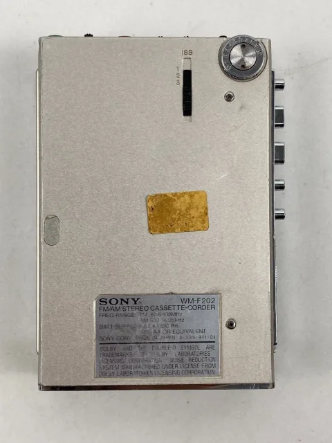 Sony WM-F202 Walkman Stereo Recorder Cassette Player Silver