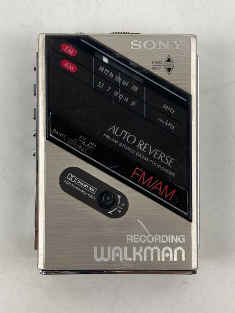 Sony WM-F202 Walkman Stereo Recorder Cassette Player Silver