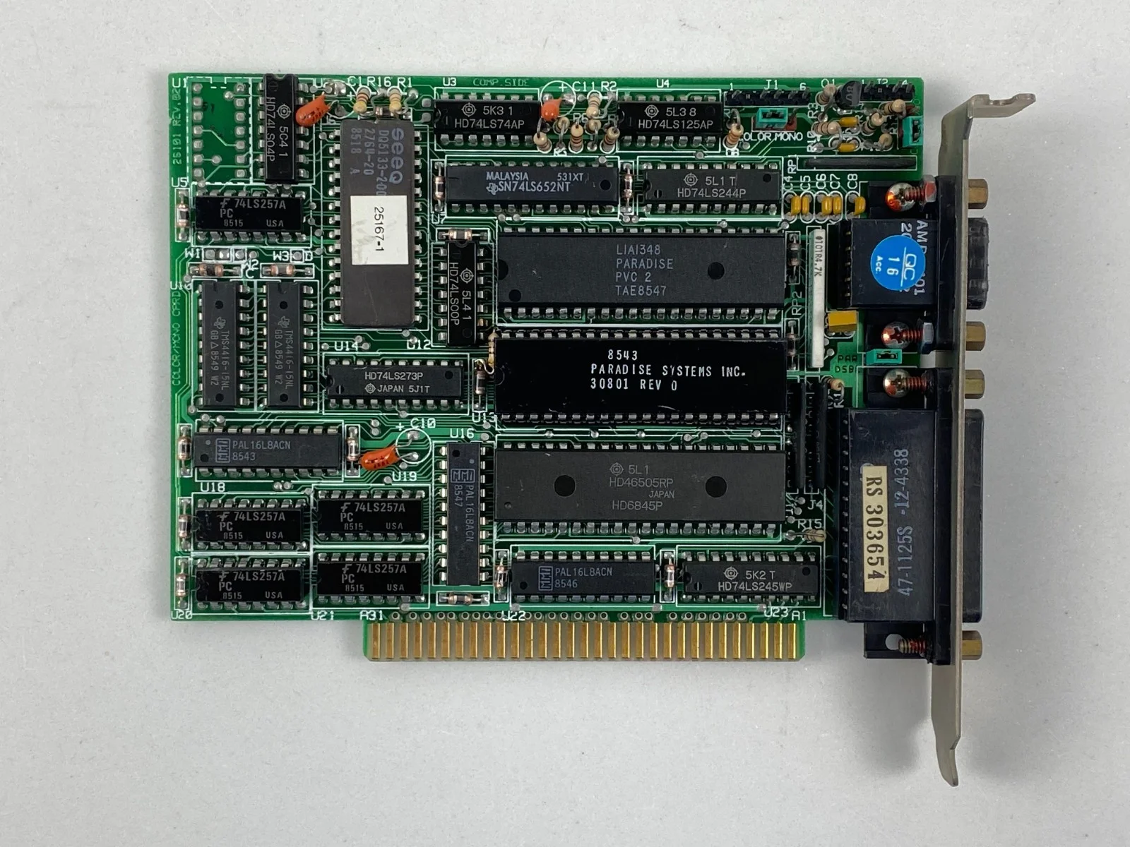 Paradise Systems DBM7E2COLOR/MONO Card 26102 REV 04