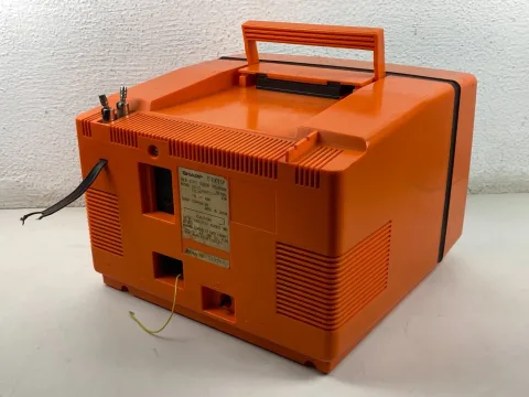 Sharp C-1001SP Retro CRT Space Age color TV orange