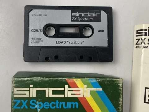 سينكلير وماكميلان ZX Spectrum Scrabble Make-A-Chip كاسيت 48K لعبة