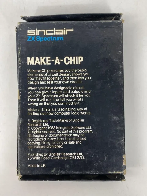 سينكلير وماكميلان ZX Spectrum Scrabble Make-A-Chip كاسيت 48K لعبة
