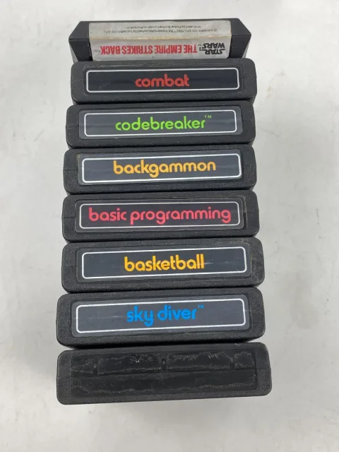 Lot of 8 Atari 2600 games Star Wars the Empire Strikes Back with Case