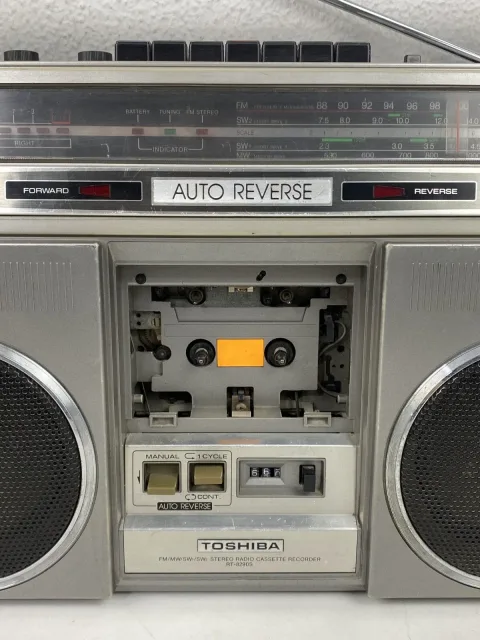 Toshiba RT-8290S Stereo Boombox Cassette Recorder Player Radio