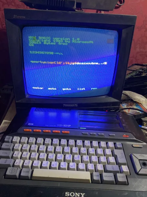 MSX Sony Hit Bit HB-101P Personal Computer System