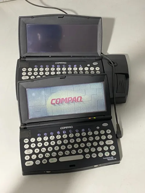 Compaq 2930a 2010c PDA Pocket PC Windows CE w/Dock Stylus LOT 2