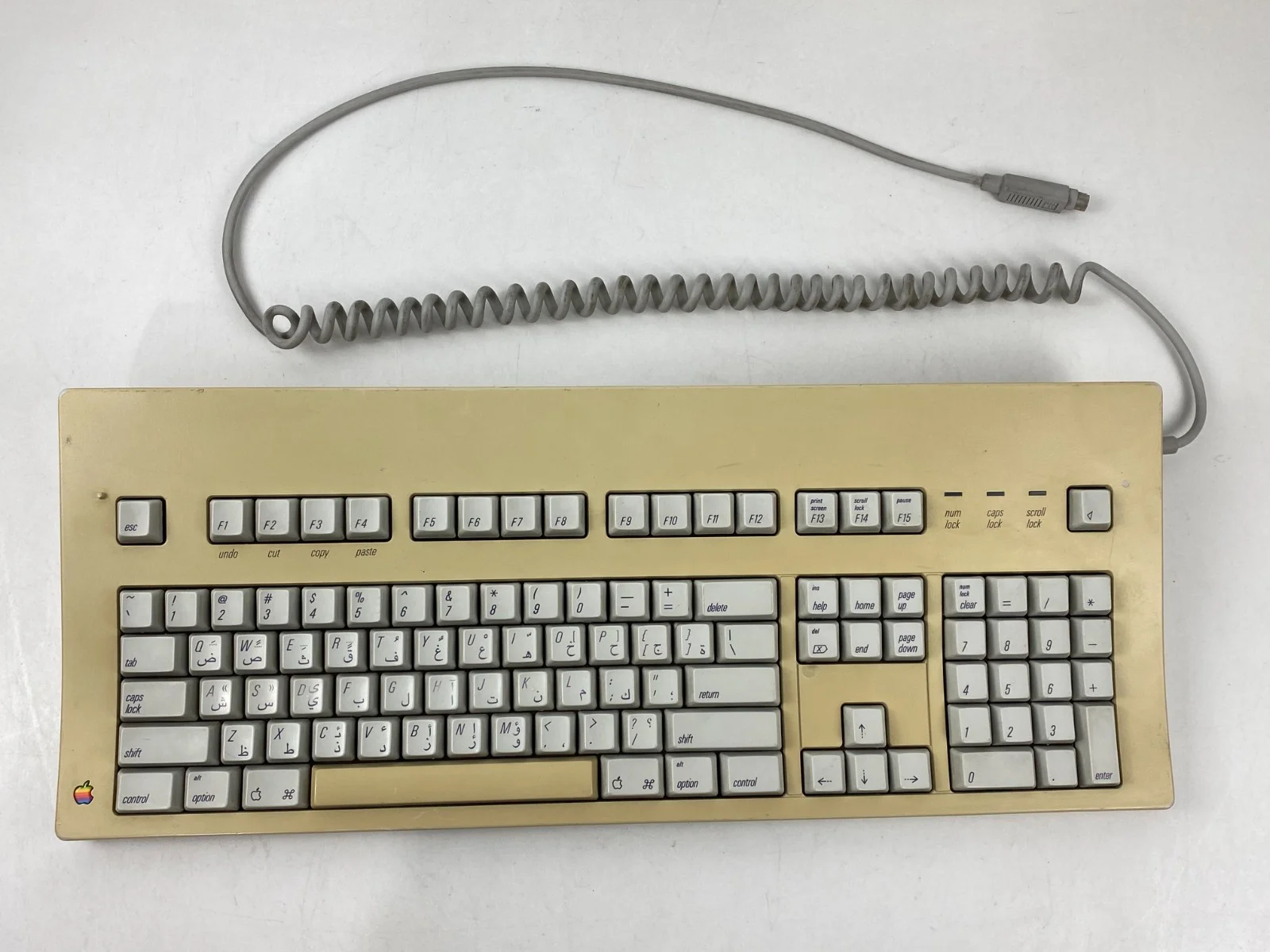 Apple Macintosh II Extended Family Keyboard M0115 Alps Orange Arabic Key