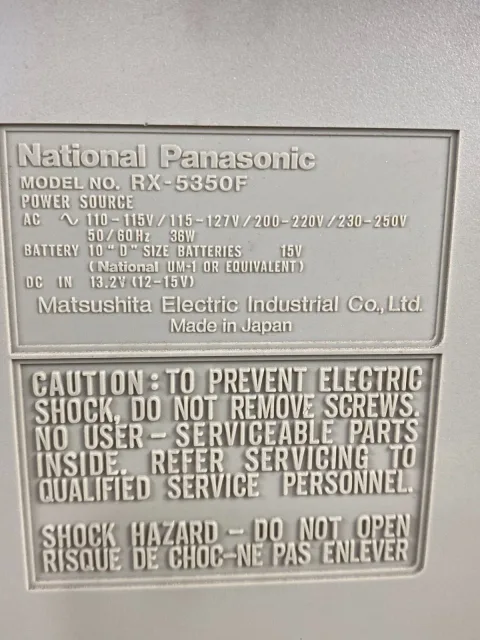National Panasonic RX-5350F Boombox Ghettoblaster