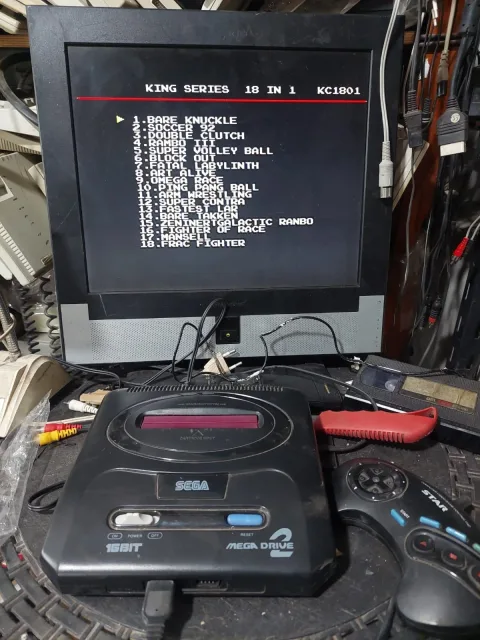 Sega mega drive 2 16-Bit 18 games inside Console