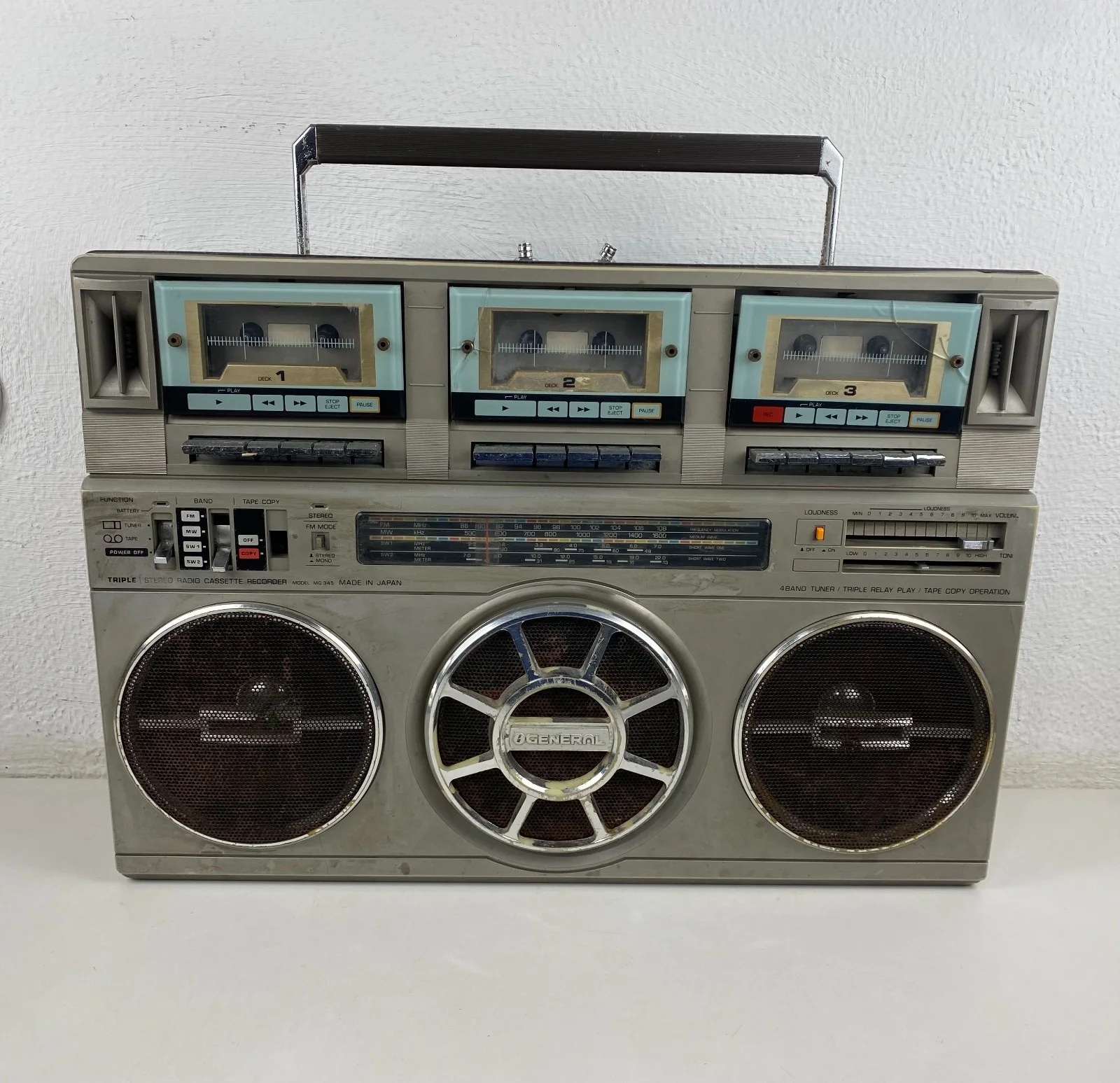 Triple Sterio Radio Cassette Recorder Boombox