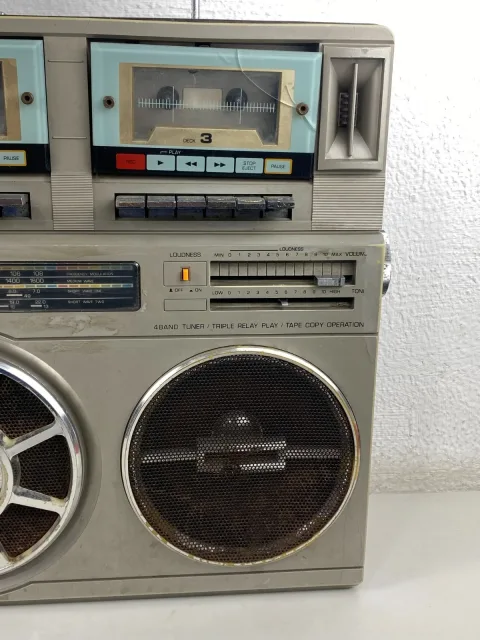 Triple Sterio Radio Cassette Recorder Boombox