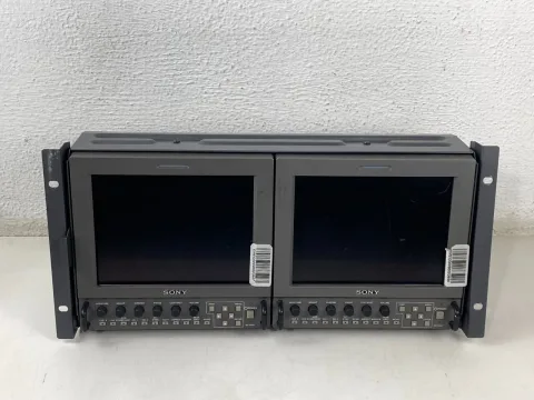 double Sony LMD-9030 9" VGA Multi-Format LCDSD-SDI W/ AC-LMD9 Power Supply