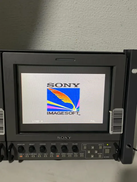 double Sony LMD-9030 9" VGA Multi-Format LCDSD-SDI W/ AC-LMD9 Power Supply