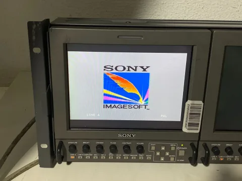 double Sony LMD-9030 9" VGA Multi-Format LCDSD-SDI W/ AC-LMD9 Power Supply