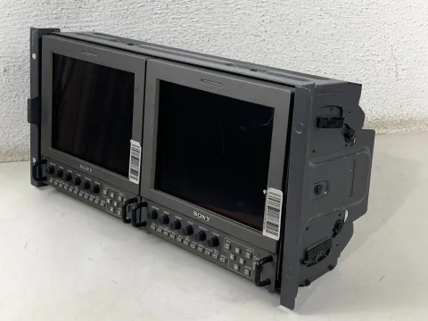 double Sony LMD-9030 9" VGA Multi-Format LCDSD-SDI W/ AC-LMD9 Power Supply