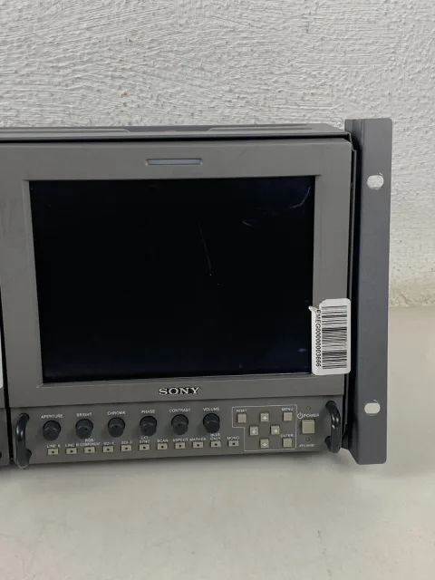 double Sony LMD-9030 9" VGA Multi-Format LCDSD-SDI W/ AC-LMD9 Power Supply