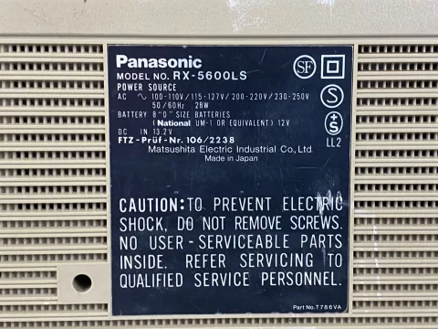 National Panasonic RX-5600LS Boombox Ghettoblaster Radio Cassette