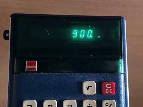 حاسبة شارب EL-8100S إل سي ميت LED