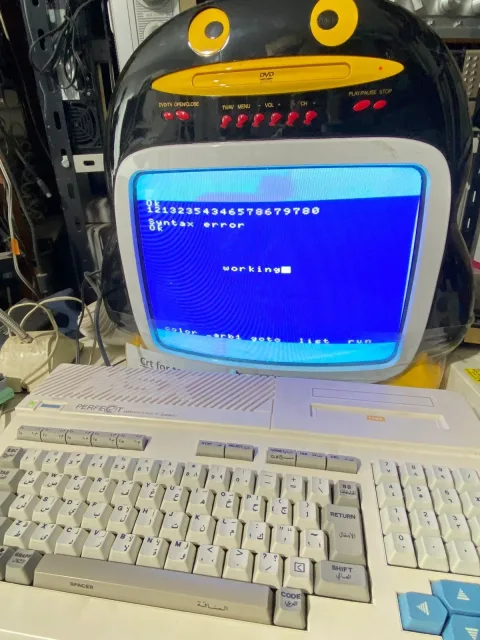 MSX 2 Daewoo Perfect DPC-300 Home Computer Korea W/ Cover المثالي2 صخر