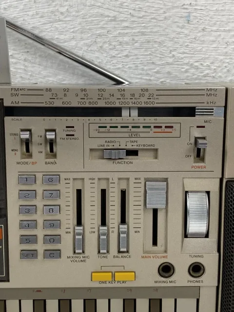 Casio KX-101 80s Boombox Radio Cassette Stereo Synthesizer Keyboard eBay
