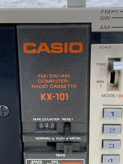 Casio KX-101 80s Boombox Radio Cassette Stereo Synthesizer Keyboard eBay