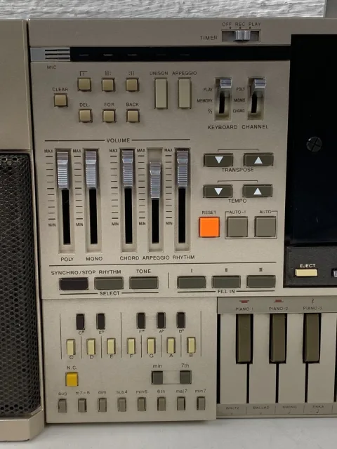 Casio KX-101 80s Boombox Radio Cassette Stereo Synthesizer Keyboard eBay