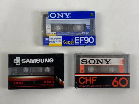 Sony EF90 CHF60 Samsung C60 XM-1 Blank Audio Cassette Tape 1 Lot 3