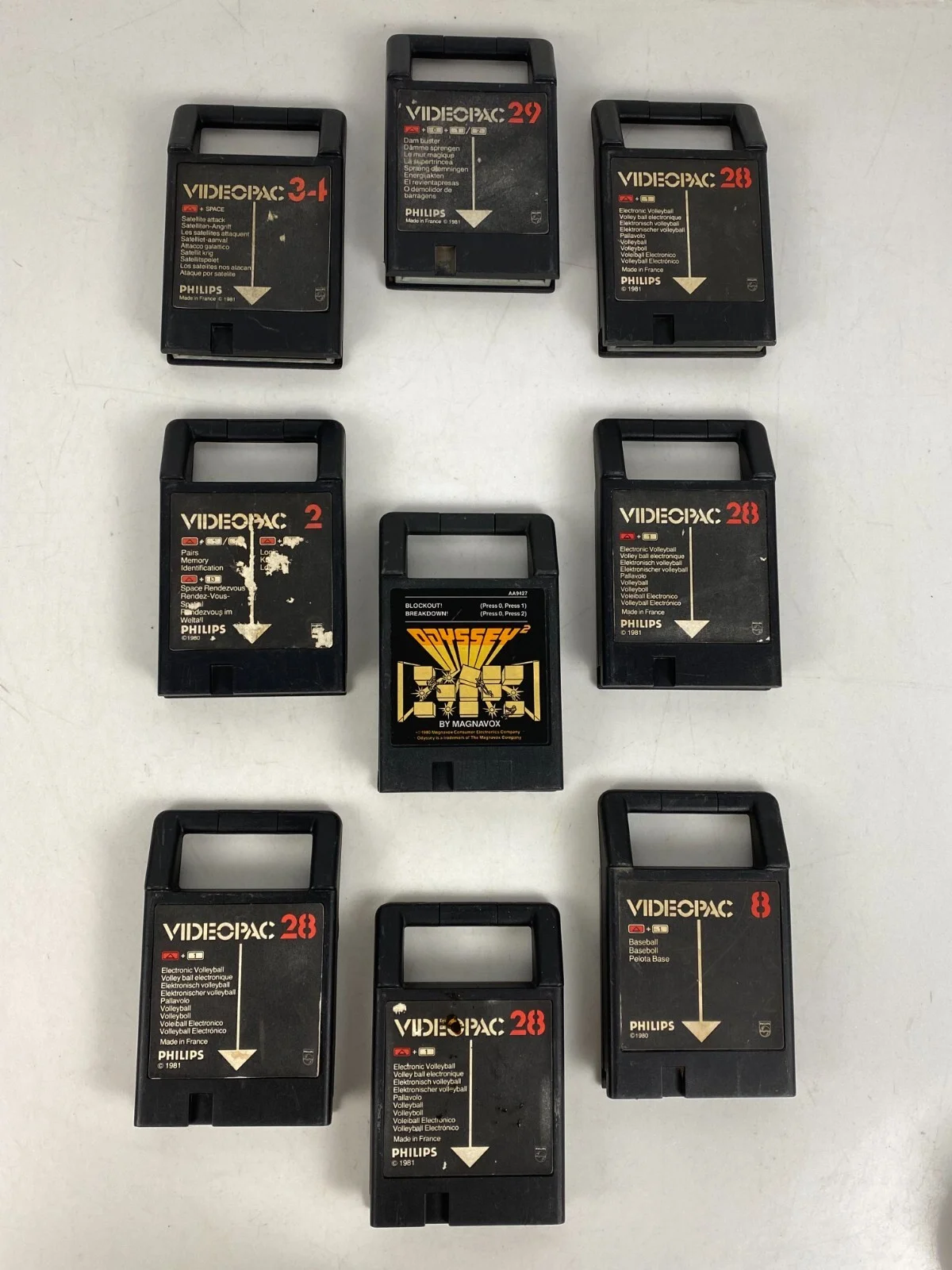 Philips Videopac G7400 VideoPac+ Odyssey 34 28 29 8 2 Cartridges Games