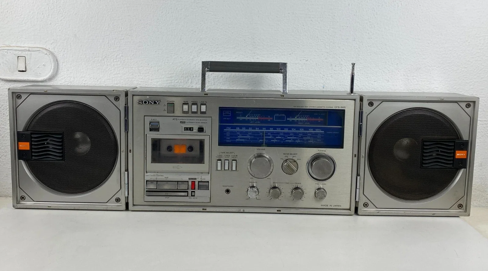 Sony CFS-88S Boombox Ghettoblaster Stereo Radio Cassette Recorder